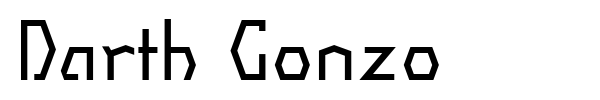 Darth Gonzo font preview